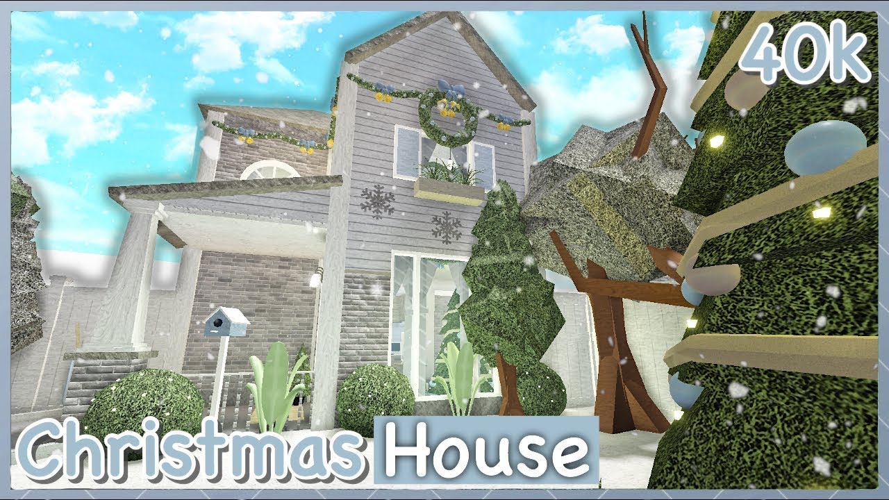 Bloxburg Christmas House Speed Build Youtube
