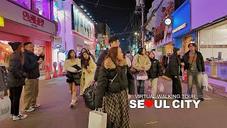 Seoul Evening Walk, Seongsu-dong, Yeonmujang Cafe, Pop-up Store Street, South Korea, Travel, 4K
