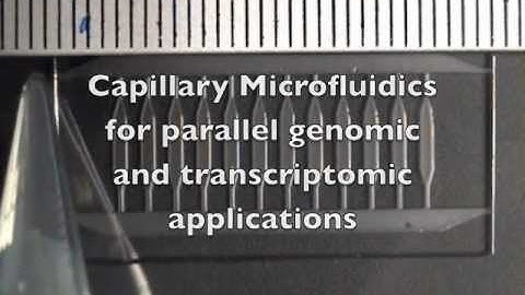 Capillary microfluidics