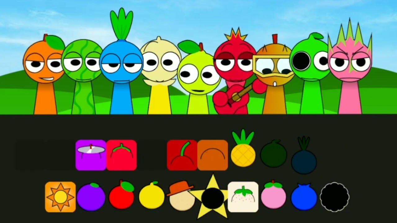Incredibox Sprunki Frunki Remastered 🍓 Красочные фруктовые персонажи и весёлый звуковой микс в ге...