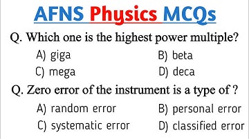 AFNS Test Preparation 2023 | AFNS Physics Tests Important MCQS