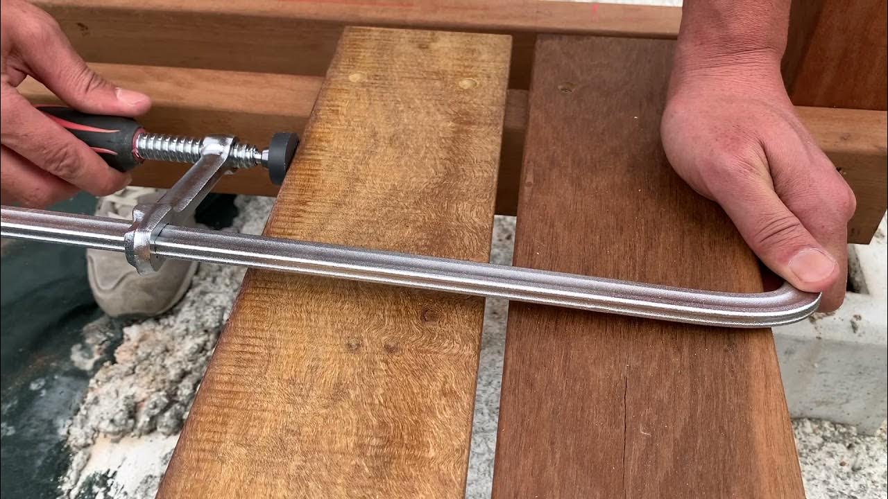 【DIY】ウッドデッキを作る!ビス穴の皿とり作業 YouTube