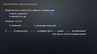P4 EP53 Hashing and Equality   Lecture in Python Object Oriented Programming OOP