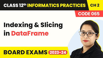 Class 12 Informatics Practices Chapter 2 | Indexing & Slicing in DataFrame (Code 065) 2022-23