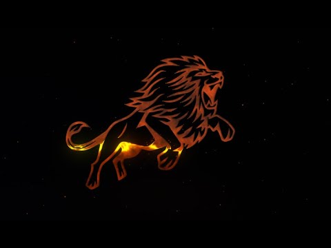 Fire lion logo animation - Aslan intro logo animasyon