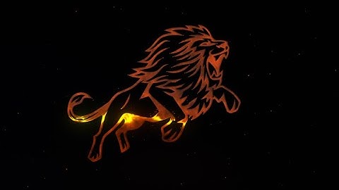 Fire lion logo animation - Aslan intro logo animasyon