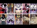 All cuphead fan made bosses knockout animations  intros  transformations