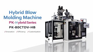 PARKER PK-80CTDV Hybrid (PE) (Toggle) Two Heads Twin Station Blow Molding Machines for 500cc - 2L