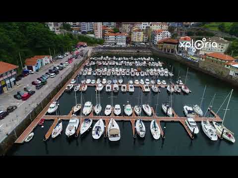 Mutrikuko kirol-portua, Mutriku, Spain 2019.07 aerial video