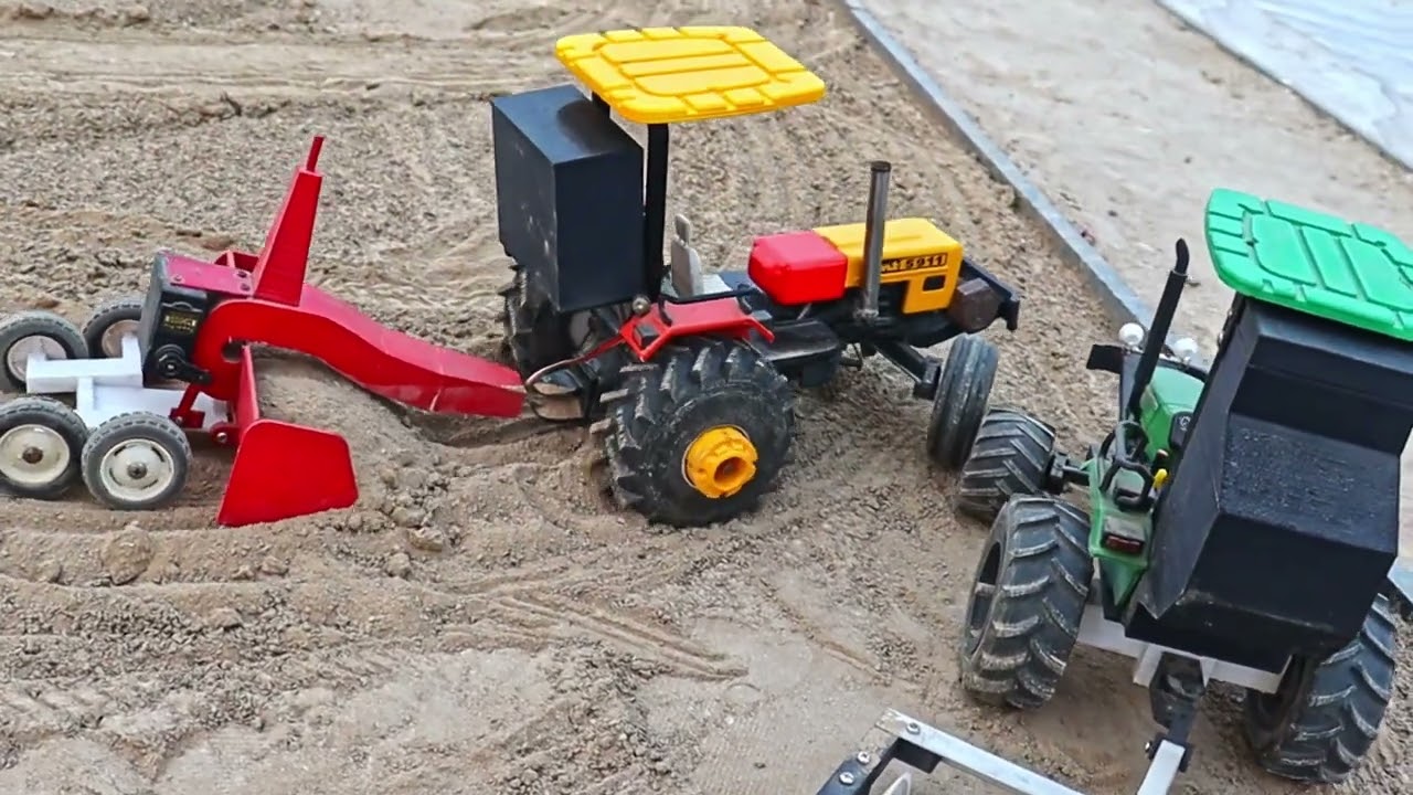 hmt tractor with land leveller and John Deere