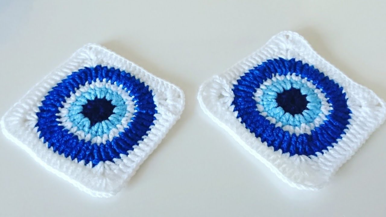 TIĞ İŞİ NAZAR BONCUKLU BEBEK BATTANİYESİ /BABY BLANKET