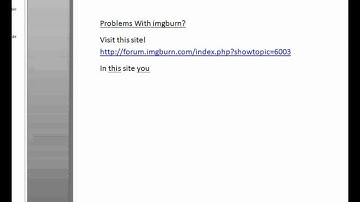 Imgburn problems? Visit here