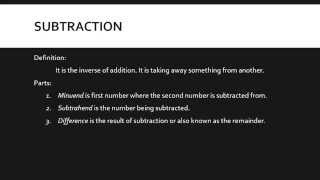 Basic Math - The Four Fundamental Operations