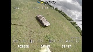 Ukrainian military destroy Russian equipment with the help of shock drones!