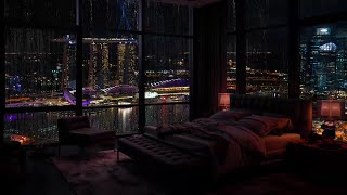Night Rain Sounds U0026 Thunder Sounds In Singapore City  Warm Rain 24 Hours