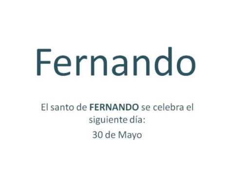 Origen y significado del nombre Fernando - YouTube