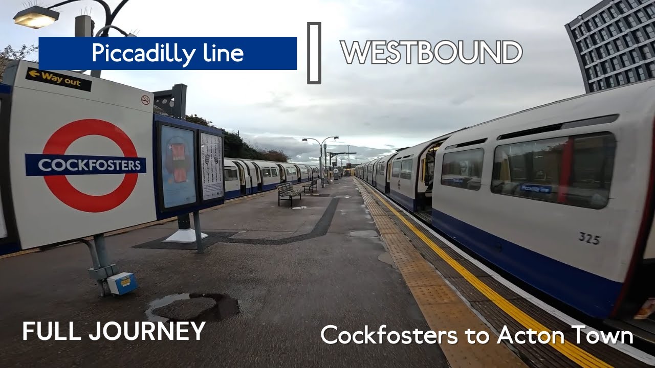 Cockfosters to Acton Town | Piccadilly line Full Journey (Weekend Disruption)