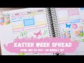 EASTER WEEK SPREAD  |  Weekly Plan With Me  |  No Weekly Sticker Kit - Just Deco &amp; Functional Sheet