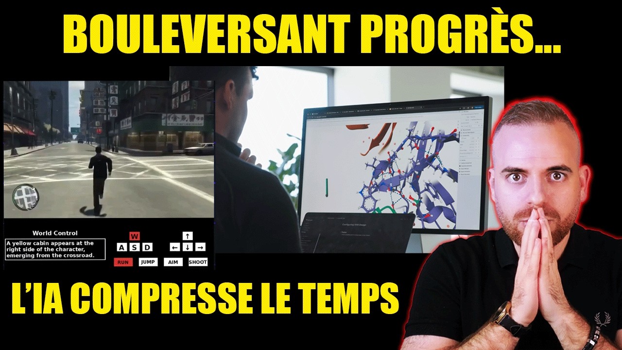 Jeux vidéo IA en temps réel, IA qui fabrique des anticorps et colorisation IA. WOW