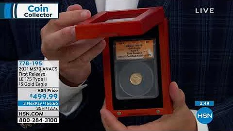 2021 MS70 First Release Limited Edition 175 Type II $5 G...