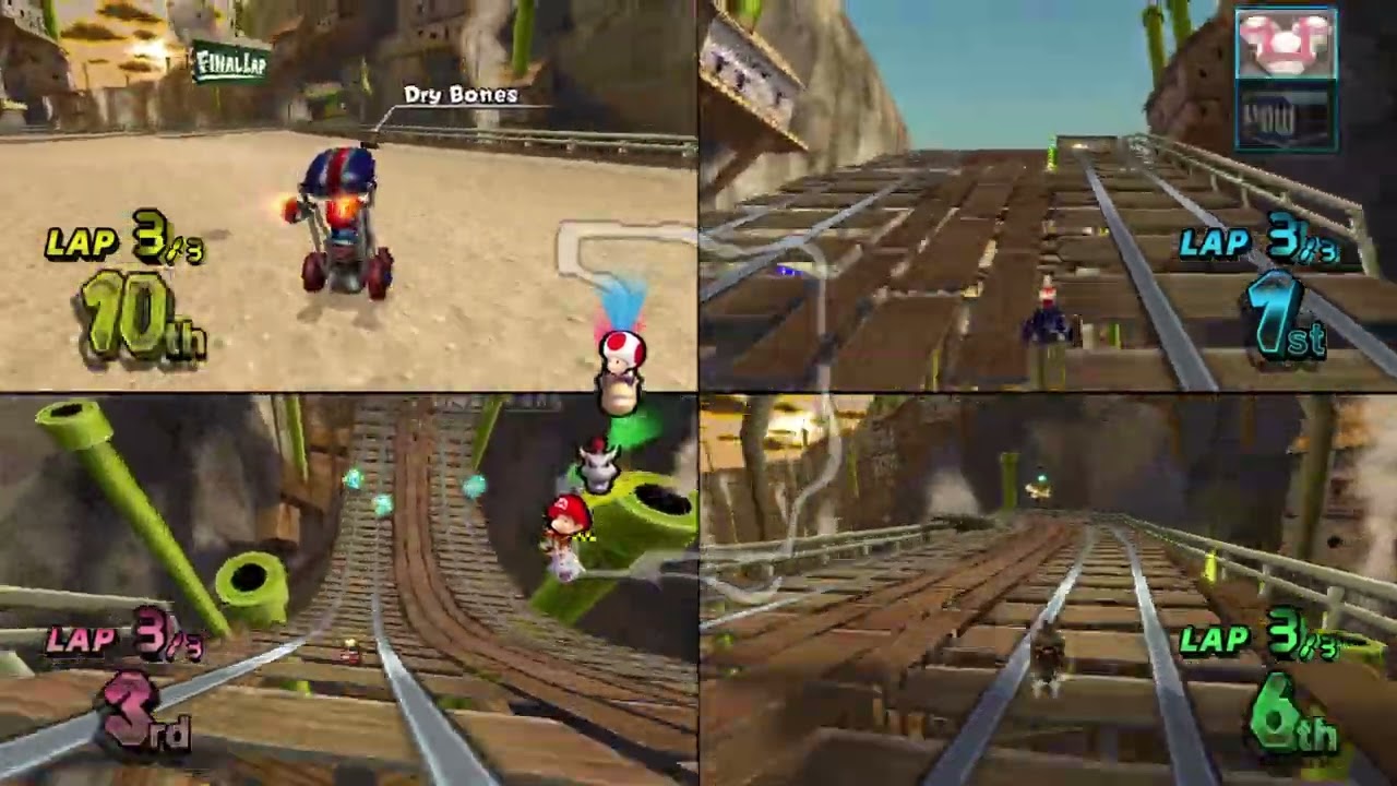 Mario Kart Wii ✦ 4 Players #522 (3 Tracks) 150cc