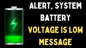 How to Fix Alert! System Battery Voltage Is Low Message on Windows 11