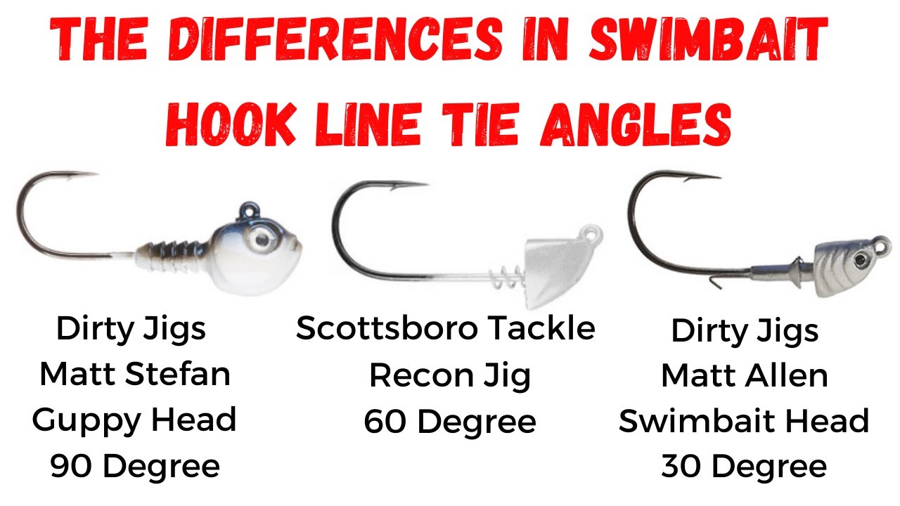 What's the difference between 30, 60, and 90 degree swimbait