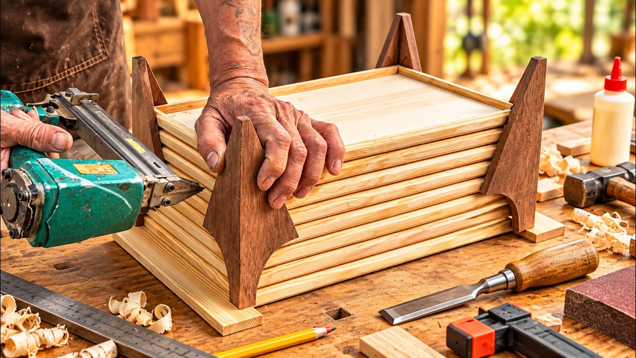 A Genius Woodworking Idea! Making a Unique Wooden Box From Scratch