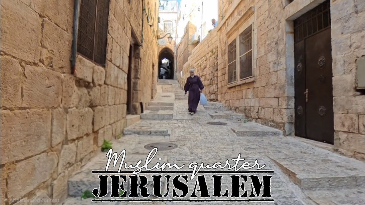 Jerusalem: Muslim Quarter inside the OLD City. Holyland Walk Israel 2025