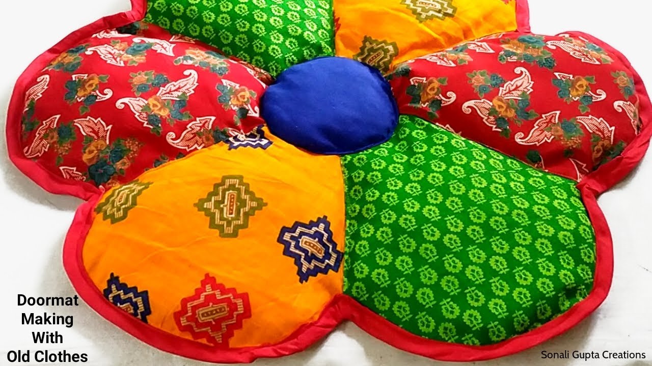 Doormat Making At Home/Easy/Paydan Banane Ka Tarika/Doormat With Old