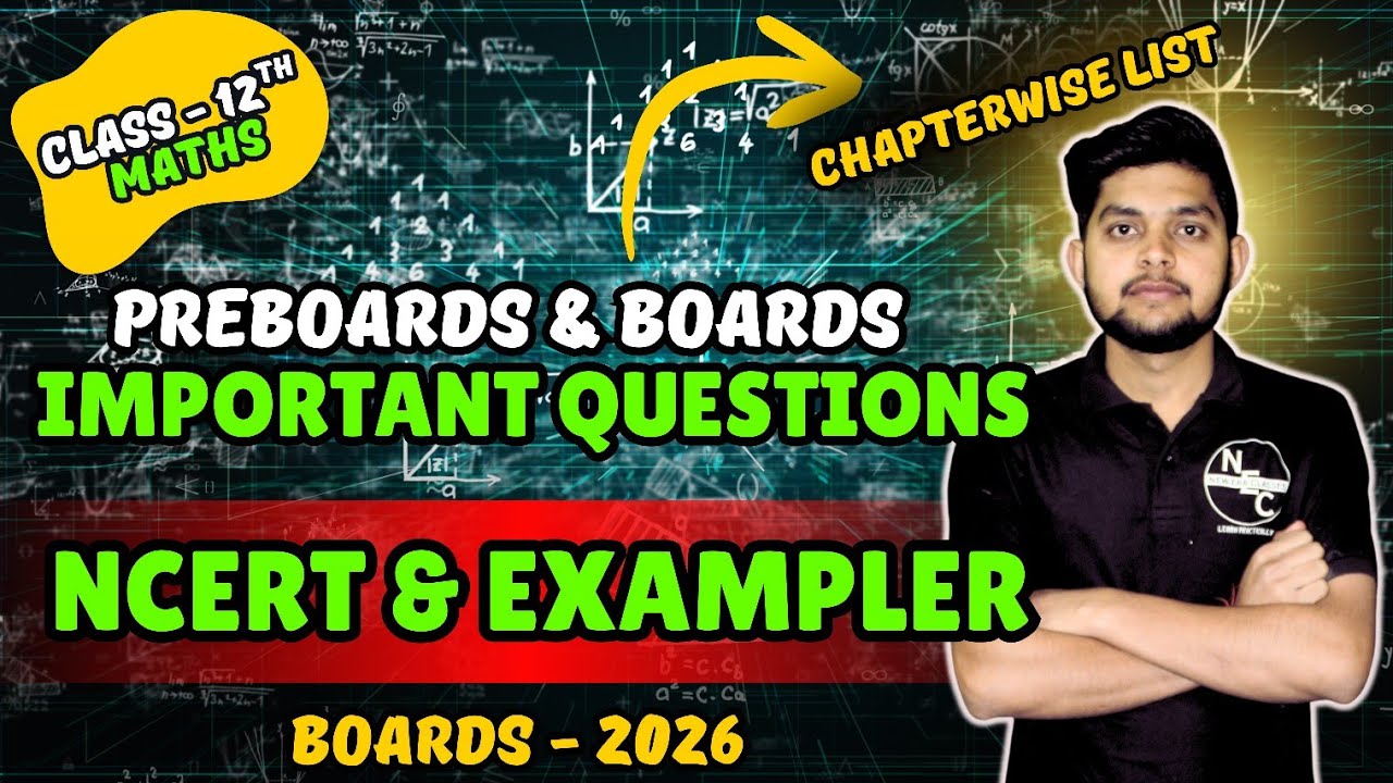 MOST EXPECTED QUESTIONS from NCERT (CLASS - 12th ) preboards & boards ...