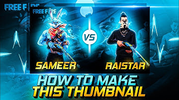 HOW TO MAKE 1 VS 1 THUMBNAIL FREE FIRE || 1 VS 1 THUMBNAIL TUTORIAL || 1 VS 1 THUMBNAIL KAISE BNAYE