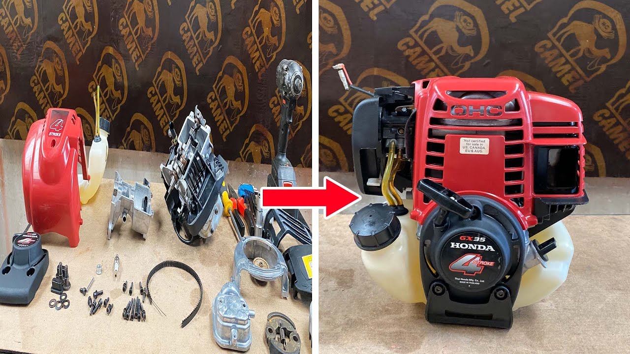 Timing belt Honda GX35 4Stroke - YouTube