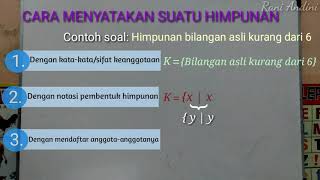 CARA MENYATAKAN SUATU HIMPUNAN