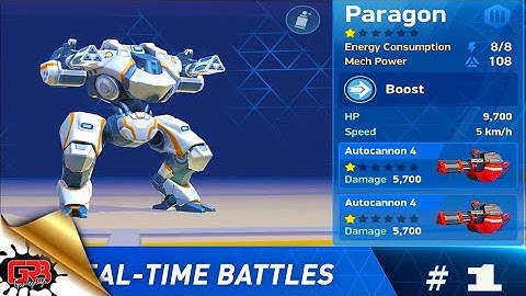 Mech Arena: Robot Showdown | Gameplay Android | Paragon + Autocannon 4