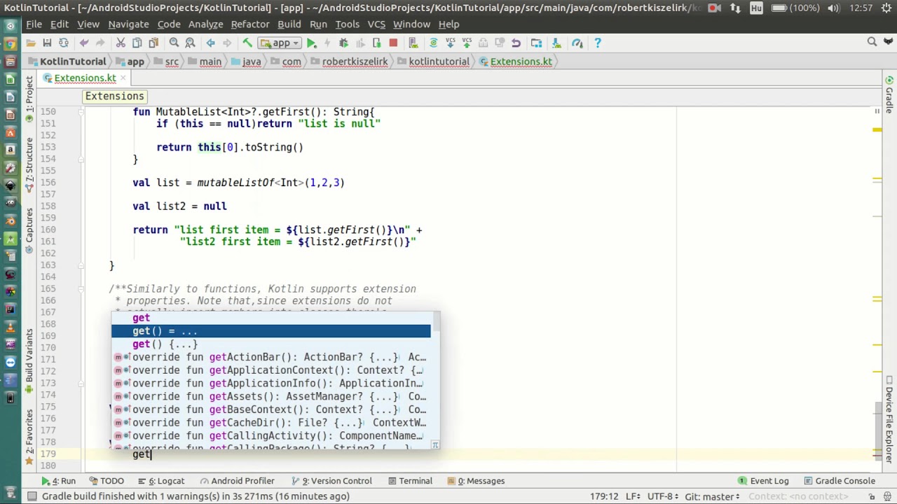 Android Kotlin Tutorial 080 Extensions Properties YouTube