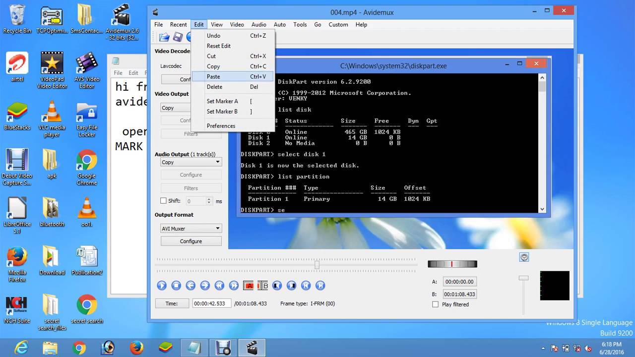 avidemux trim video avidemux trim video