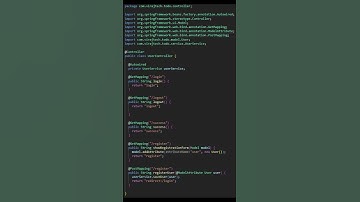 UserController.java || Spring Boot UserController class for Spring boot Security code in description