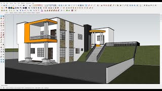 Simple House Design | 16 x 18m | #shorts #sketchup #sketchupdesign #painstilhomedesign