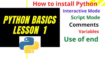 Python Basics Course Lesson  1  -  Getting started with python -  CBSE Class 11