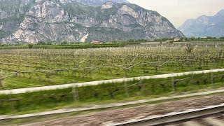 Traveling to Trentino Italy from Mezzocorona  Italy by train / Beautiful Morning views