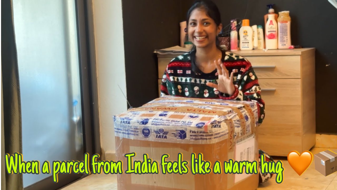 അങ്ങനെ നാട്ടിൽ എത്തിയ feel 🥹🫶... When a parcel from India feels like a warm hug 🧡📦