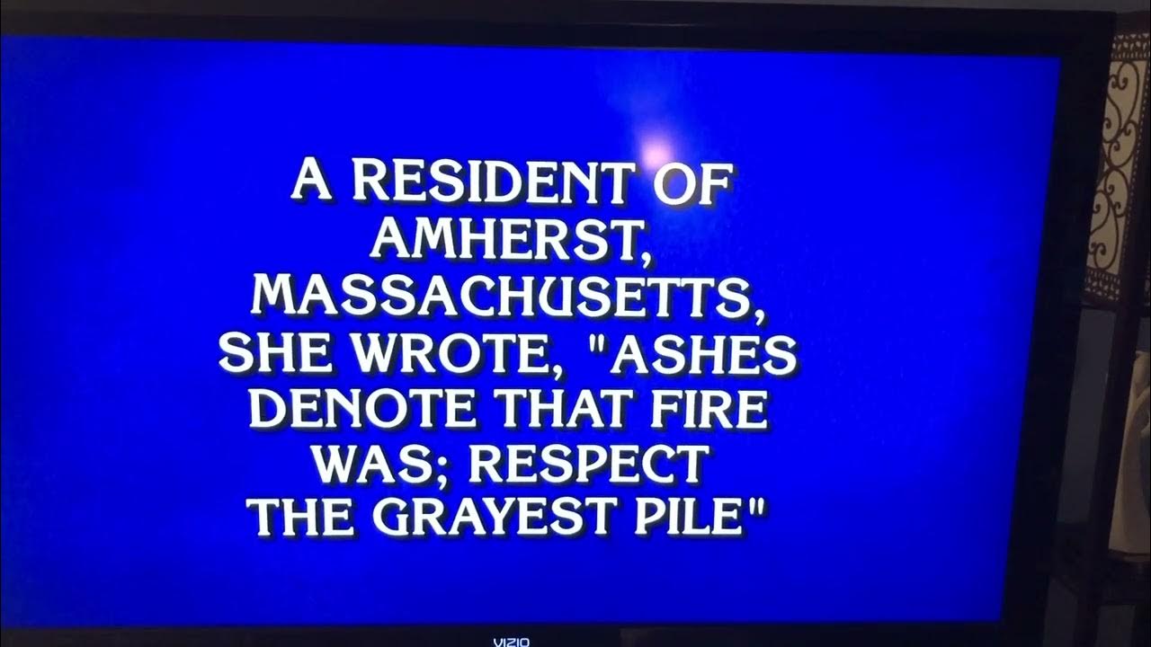 Emily Dickinson Jeopardy YouTube