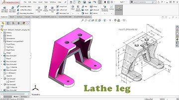Solidworks Tutorial: Exercise #43 (Lathe leg)