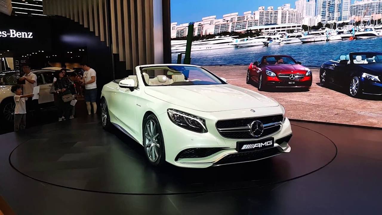 부산 모터쇼 벤츠 S63 Amg 카브리올레 화이트색상 동영상 - Youtube