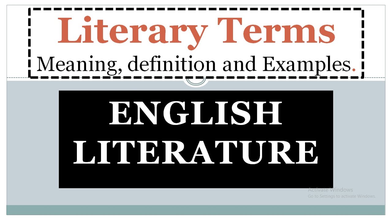 Literary Terms Meaning,definition and examples| Literary term meaning ...