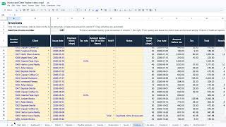 Invoice and Client Tracker Spreadsheet Tutorial | Excel and Google Sheets | TabwiseStudio
