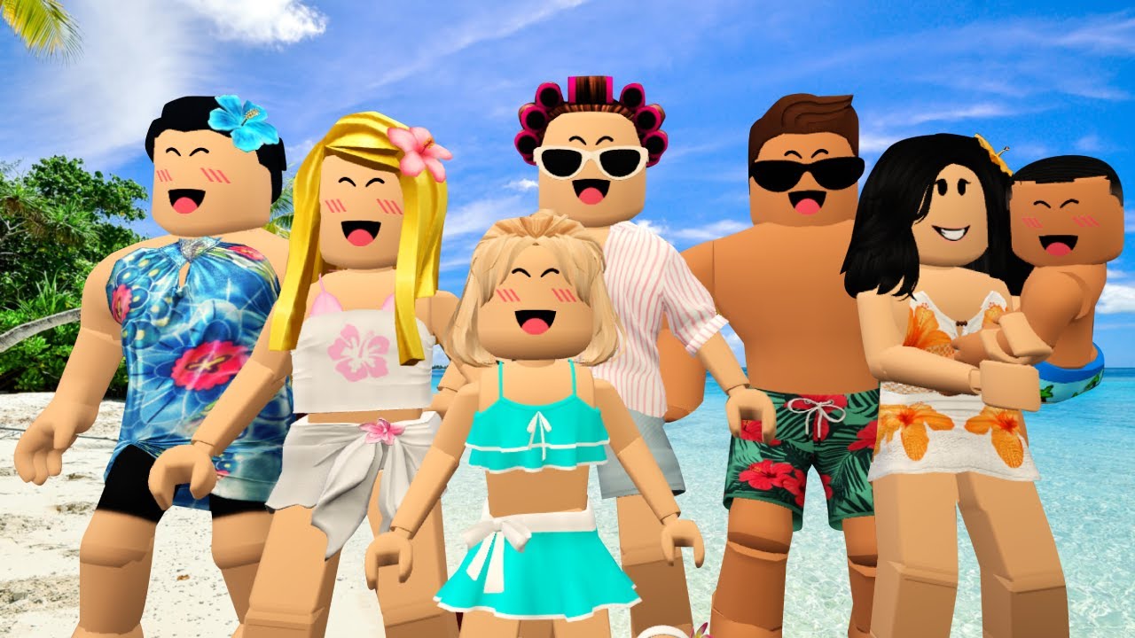 Viaje familiar a la playa | Vacaciones familiares | Mamá vs Roblox