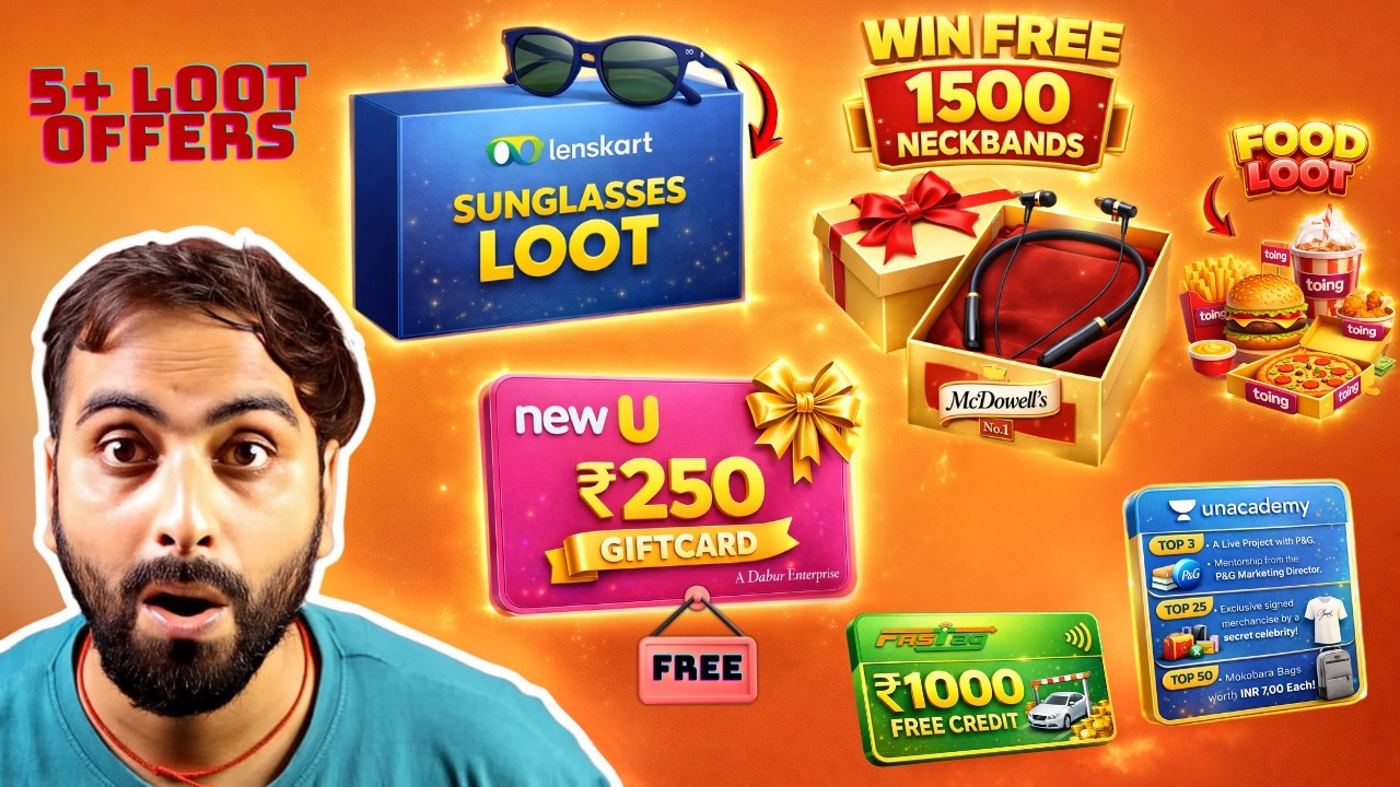 Lenskart Sunglasses Loot | Newu Rs.250 FREE Voucher | Mcdowells 1500 Free Neckband | Nhai Offer