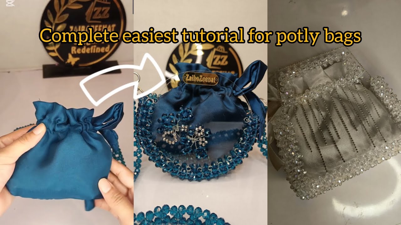 Complete easiest tutorial for making potly bags for beginners 💙🤌